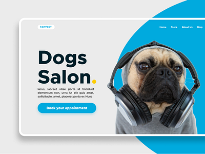 Landing Page Design for Dog Salon design dog figma graphic design landingpage salon ui webdevelopment website desing