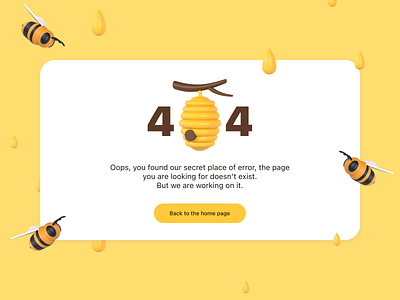 404 page 008 404 404 error page 404 page dailyui dailyui008 honey honey store ui web web design