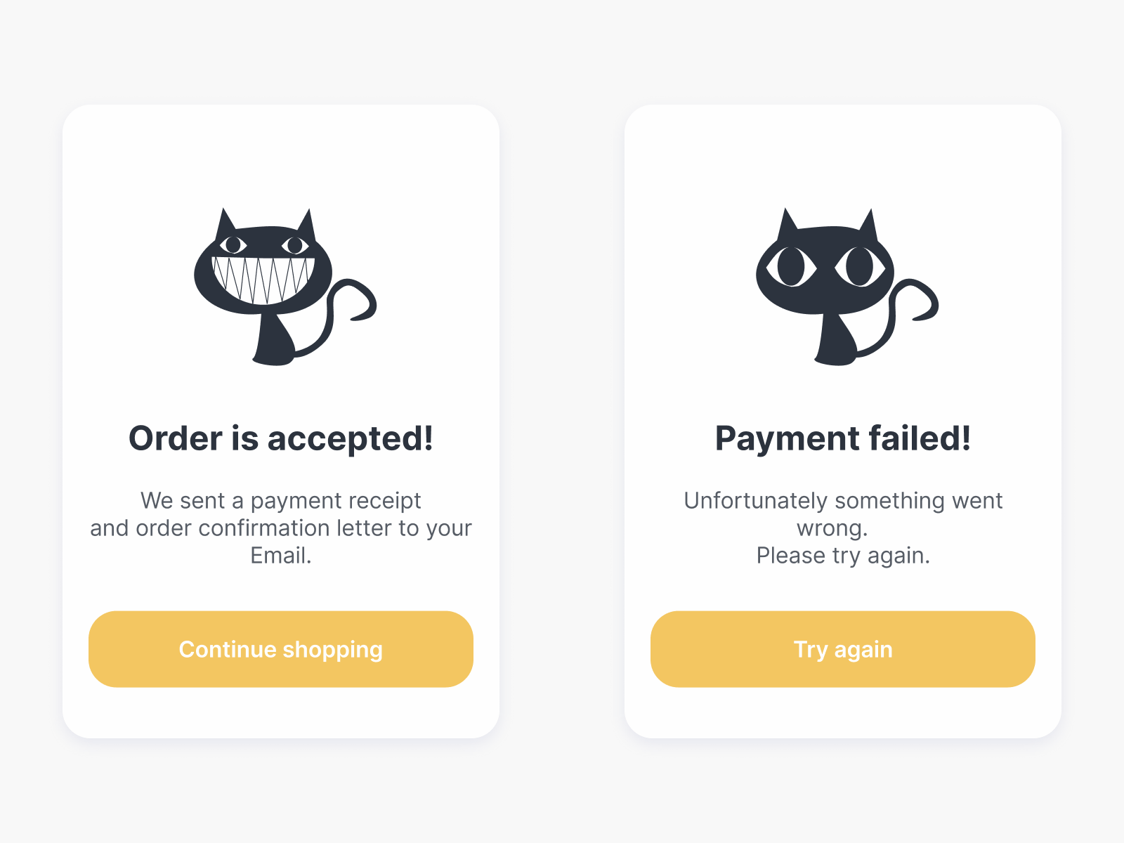 Flash Message 011 animation dailyui dailyui011 flash message order is accepted payment failed! ui web design