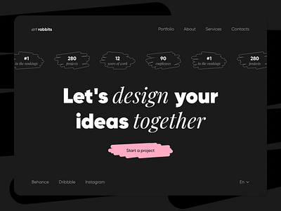 Landing page for Digital Agency