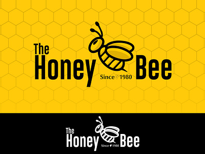 The honey Bee Logo Design bradingidentity brand identity branding creative logo design graphic design honey bee logo honey logo illustration logo logo creation logo design logo maker logo making the honey bee
