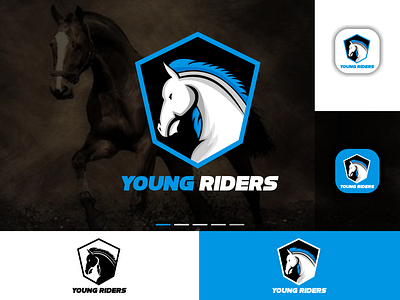 Young Riders logo animals logo brand identity branding design graphic design horse logo design horse vector horselogo identity illustration logo logo design logo maker logo making logos vector vector art