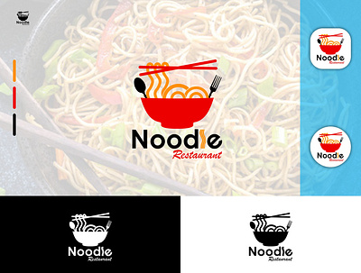Noodle Restaurant Logo brand identity branding design food logo food logos graphic design illustration logo logo design logo designing logo maker logo making logos noodle logo noodle logos restaurant logo