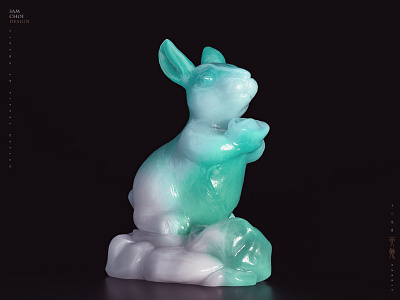 Rabbit（Chinese Zodiac） 3d art c4d ceramics character jade rabbit samchoi