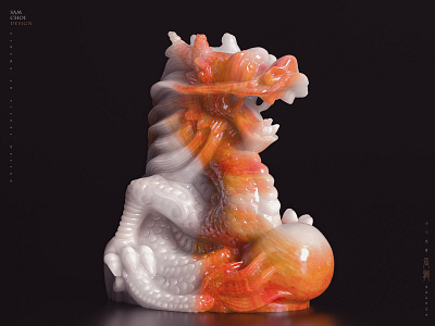 Dragon（Chinese Zodiac） 3d art c4d ceramics character colorful illustration jade samchoi