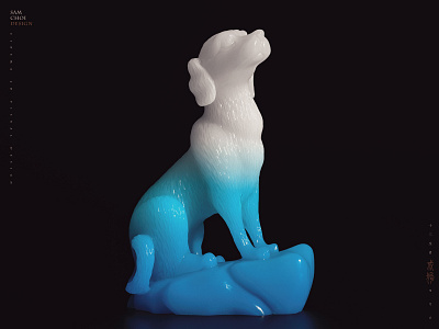 dog（Chinese Zodiac） 3d art c4d ceramics colorful concept design jade samchoi sculpture