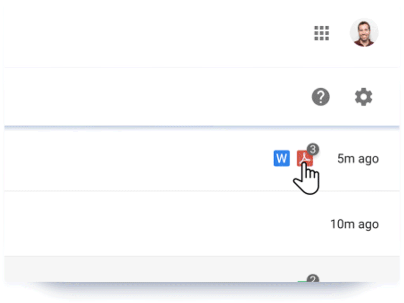 Gmail file preview design concept