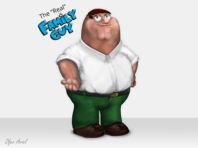 The real Peter Griffin - Family Guy art cartoon character design digital family guy illustration peter griffin photoshop