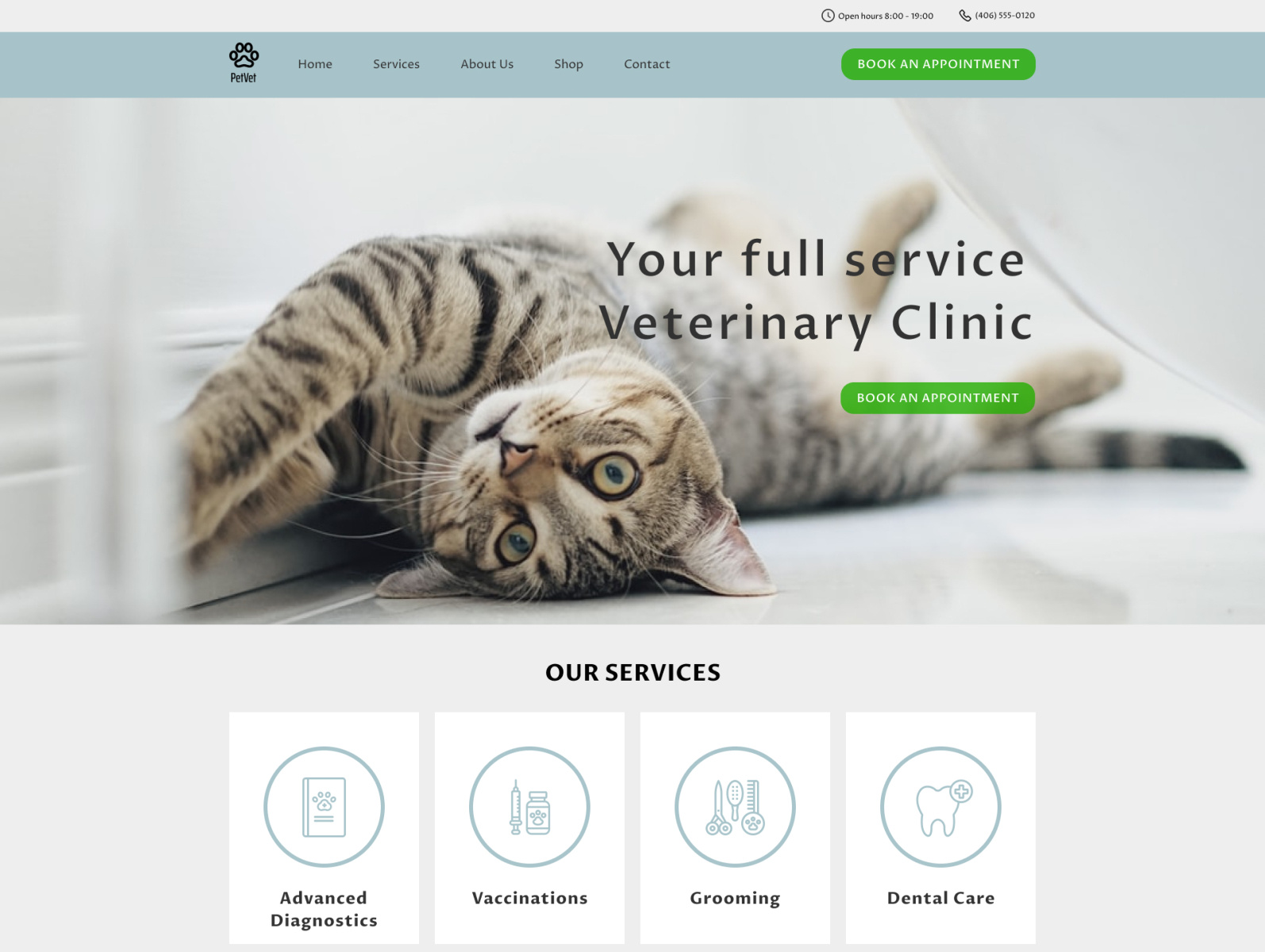 Veterinary website design by CivillyD on Dribbble