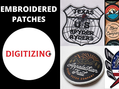 Custom Embroidered Patches by Digitizing plus on Dribbble