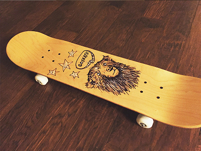 Goskate Bear - Skateboard Drawing