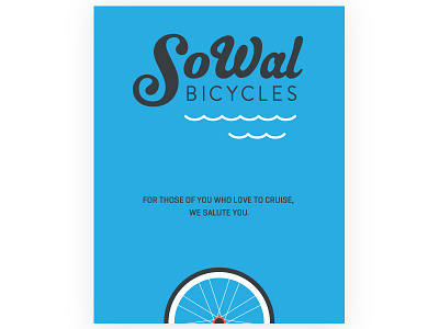 Sowal Bicycles - Poster 30a beach bicycles branding logo poster sowal