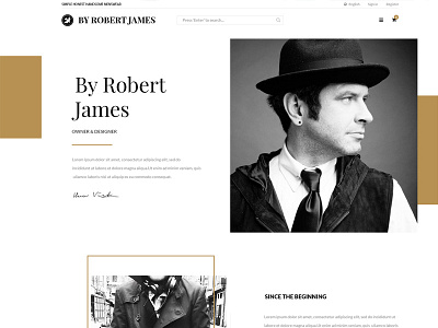 ByRobertJames - Website Refresh application clothing design ecommerce mens retail ux vintage website