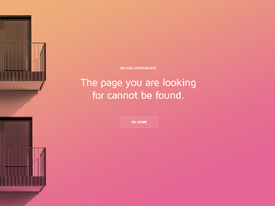 We Are Apartments - Website Creation 404 404page apartments design gradient