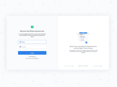 Pisano.co Sign In Page customer experience login page password pisano pisanoco register sign in sign up ui ux