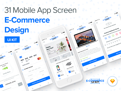 E-Commerce Mobile App Ui Kit app detail e commerce export gumroad kit mobile product sketch spec ui ui kit