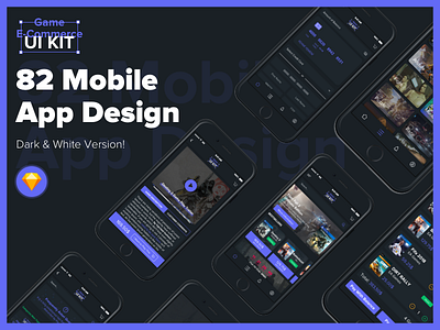 Game E-Commerce Ui Kit For Sketch design eccomerce game ios iphone 8 ui ui kit vector