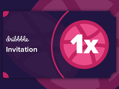 Dribbble 1x Invitation ball dribbble game hello invitation invite ticket