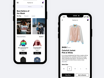 Fashion UI app category design dribbble fashion mobile mobile app design pattern product simple ui