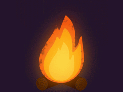Flame after effects animation fire flame happy heat loop motion graphics sparks warm wood