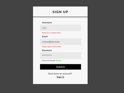 daily UI #1 | signup