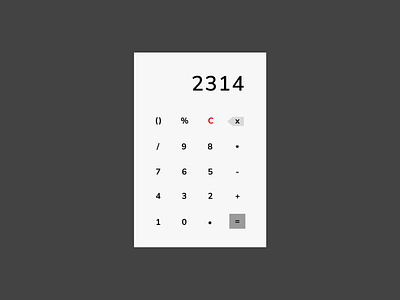 daily UI #4 | Calculator
