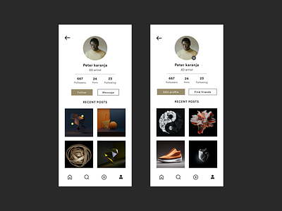 daily UI #6 | user profile app cards cleanui cuberto design figma graphic design profile socialmedia ui ui8 ux web xd