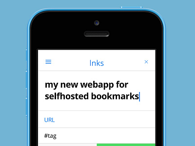 lnks — add new bookmark bookmarks iphone webapp wip