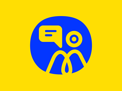 Video Conference Tool (invers) icon ikblue illustration illustrator svg wip yellow