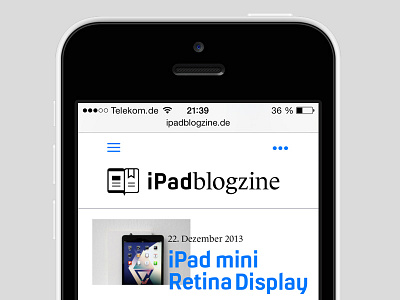 iPadblogzine — iPhone blog blogzine ipad ui wip