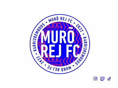 Club emblem for the virtual Murõ Rej FC branding football ikblue illustration logo soccer