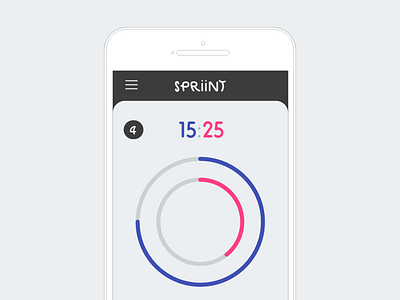 Spriint — a timer app android app branding ios mobile timer ui webapp wip