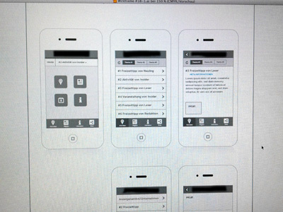 Web App Wireframe ios iphone