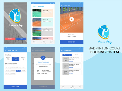 Badminton Booking App booking system mobile app mobile app ux ux