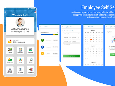 Employee Mobile App android design employee engagement mobile app mobile app design mobile app ui
