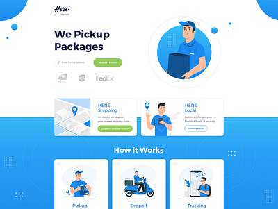 Website design for Shipping company clean corporate delivery design flat landing shipping ui ux web webdesign