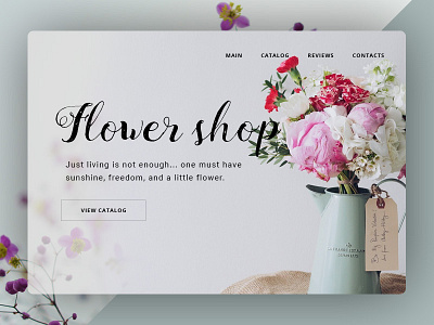 Flowers shop concept 2 design e commerce flower shop ui ux web webdesign website