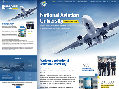 Design for Ukrainian Aviation University avia aviation education students ui university ux