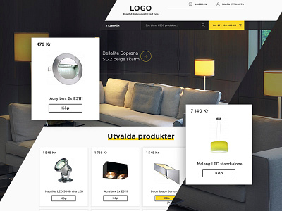 E-commerce web site design for lighting retailer e commerce lamp light lighting store ui ux