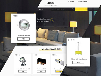 E-commerce web site design for lighting retailer