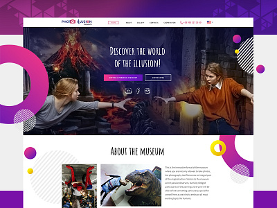 Landing Page for the first Museum of Optical Illusions corporate design flat landing ui ux web webdesign wordpress