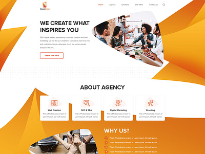 Agency Website design corporate design flat illustration landing ui ux web webdesign wordpress