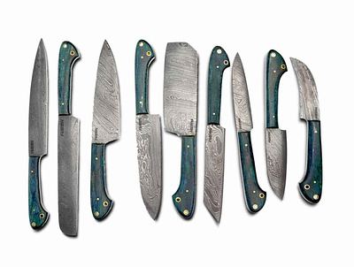 Chef Complete Nine Knives Set chef knife complete knife set cooking knife damascus knife kitchen kitchen knife knife knives knives set