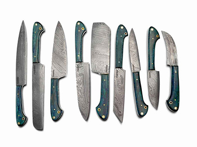 Chef Complete Nine Knives Set chef knife complete knife set cooking knife damascus knife kitchen kitchen knife knife knives knives set