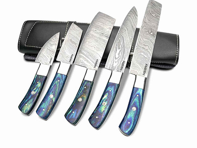Handmade Damascus Steel Chef Knives chef knife complete knife set cooking knife damascus knife kitchen knife knife knives knives set meat cleaver