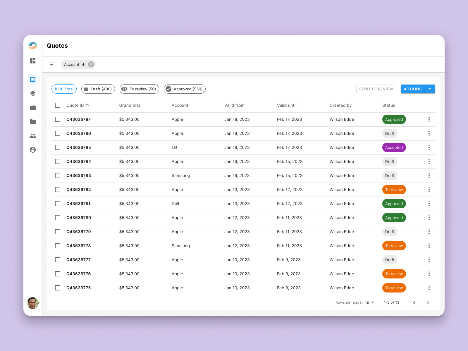 Dynamic filters and quick filters by Nagaraj Chandran on Dribbble