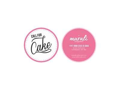 Call For Cake - Business Card