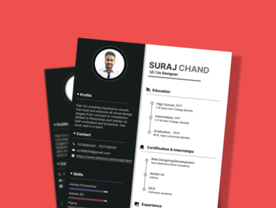 Resume maker by Suraj chand on Dribbble