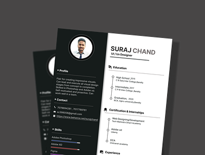 resume design branding graphic design resume ui ux web designer