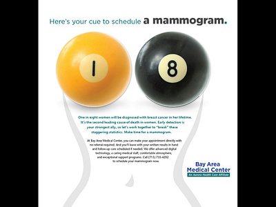 Mammography Ad for The Roberts Group concept creative graphic design